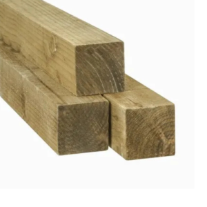 Green Oak Fence Posts 4" x 4" (100 x 100 mm)
